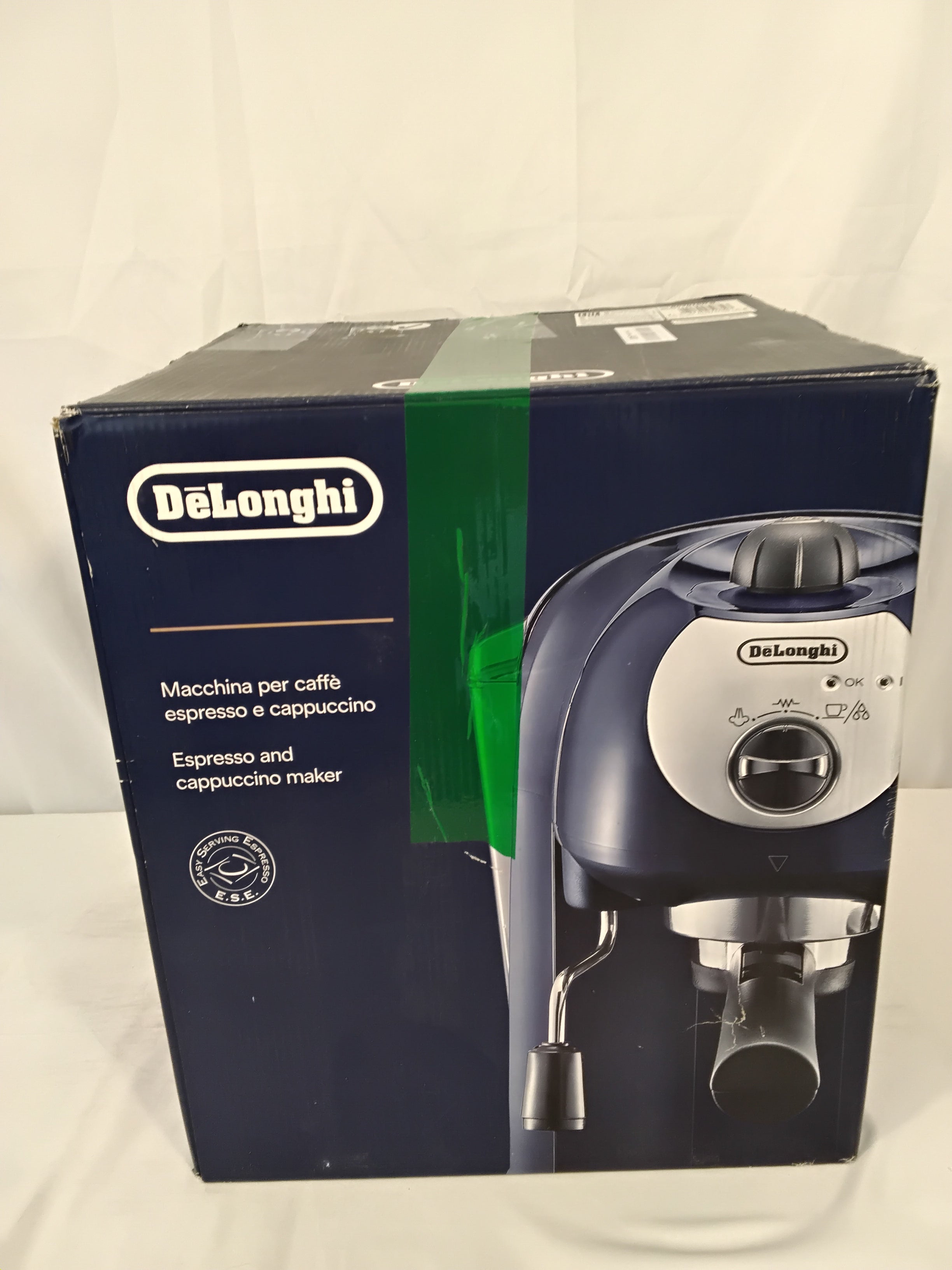 De’Longhi EC201.CD.B Macchina da Caffè Espresso e Cappuccino | 1100W | 15 Bar | Cialde E.S.E. e Macinato Nuova testata