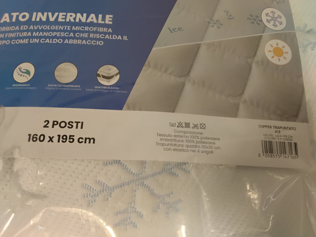 Topper Matrimoniale Ice Double Face 160x195 cm | Nuovo