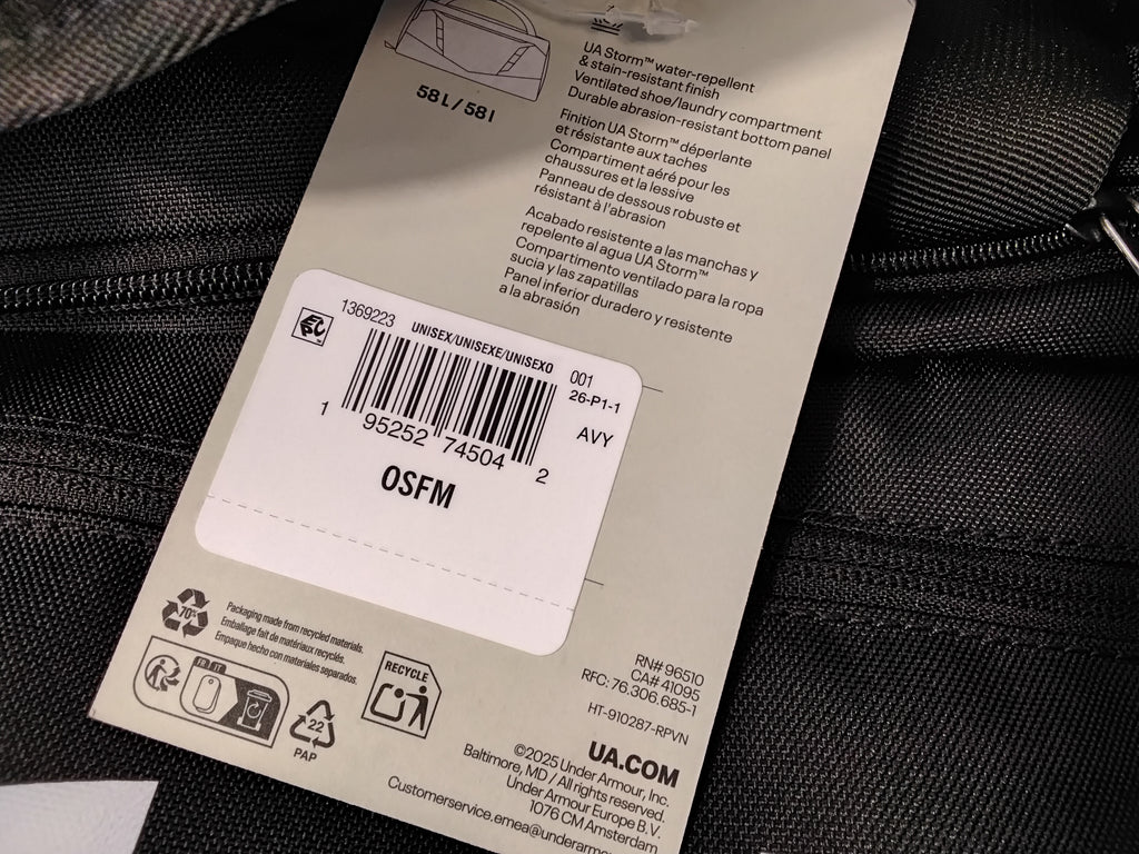 Borsone Under Armour Undeniable 5.0 Medium 58L | Nuovo