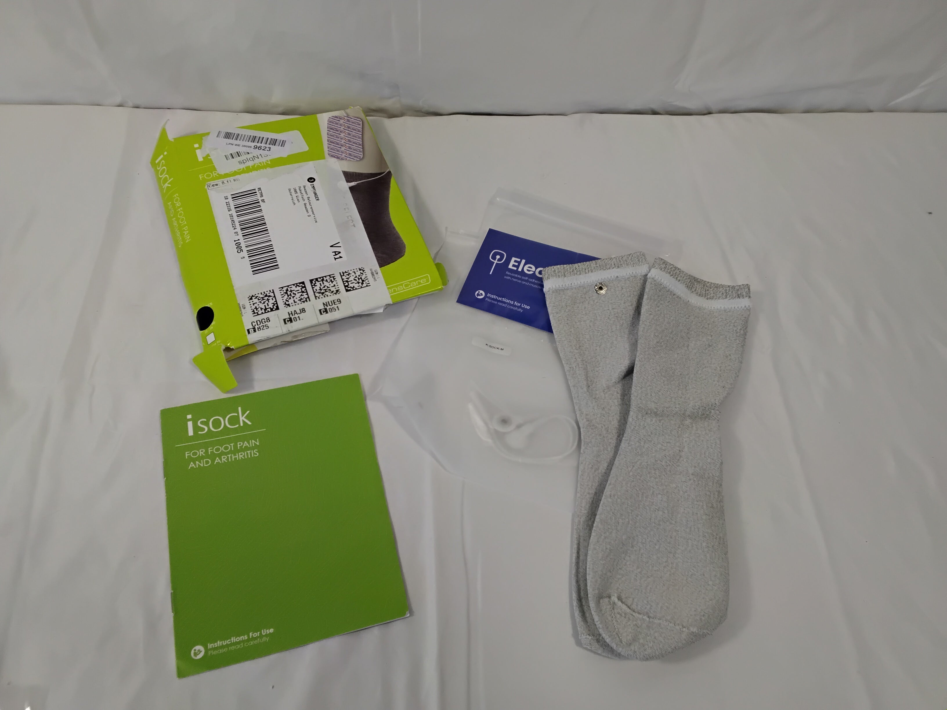 TensCare iSock Elettrodo Calzino Conduttivo per TENS/EMS per Dolore ai Piedi e Artrite | Nuovo