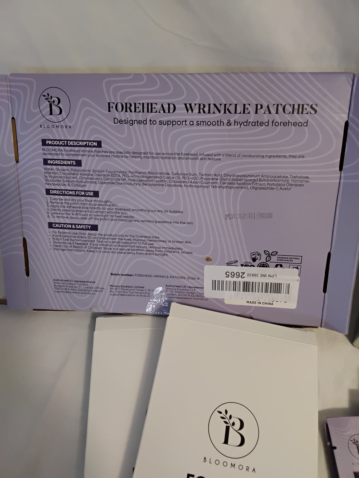 BLOOMORA Forehead Wrinkle 16 Patches Cerotti Antirughe Fronte + RILASTIL RCUBE Crema Rimodellante Ristrutturante 50 ml | Nuovi