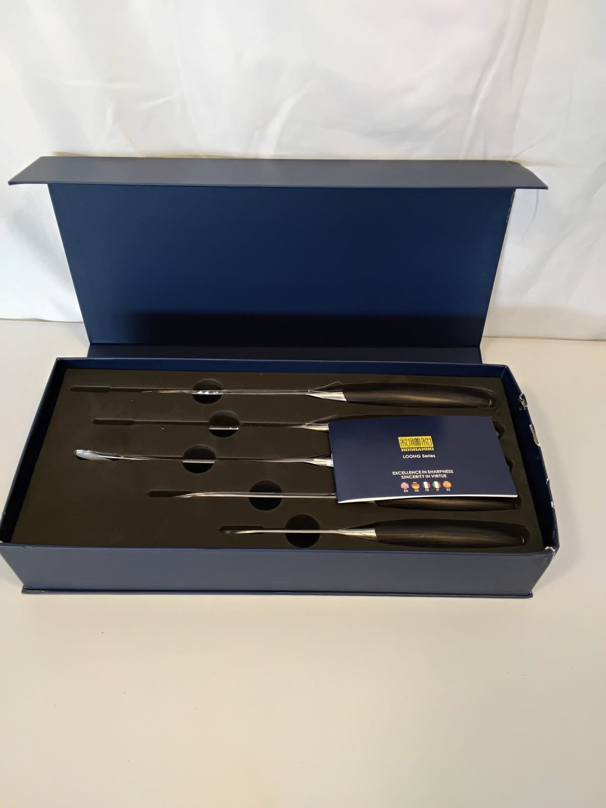 SET DI 5 COLTELLI DA CUCINA HOSHANHO "LOONG SERIES" CON CONFEZIONE REGALO, NUOVO