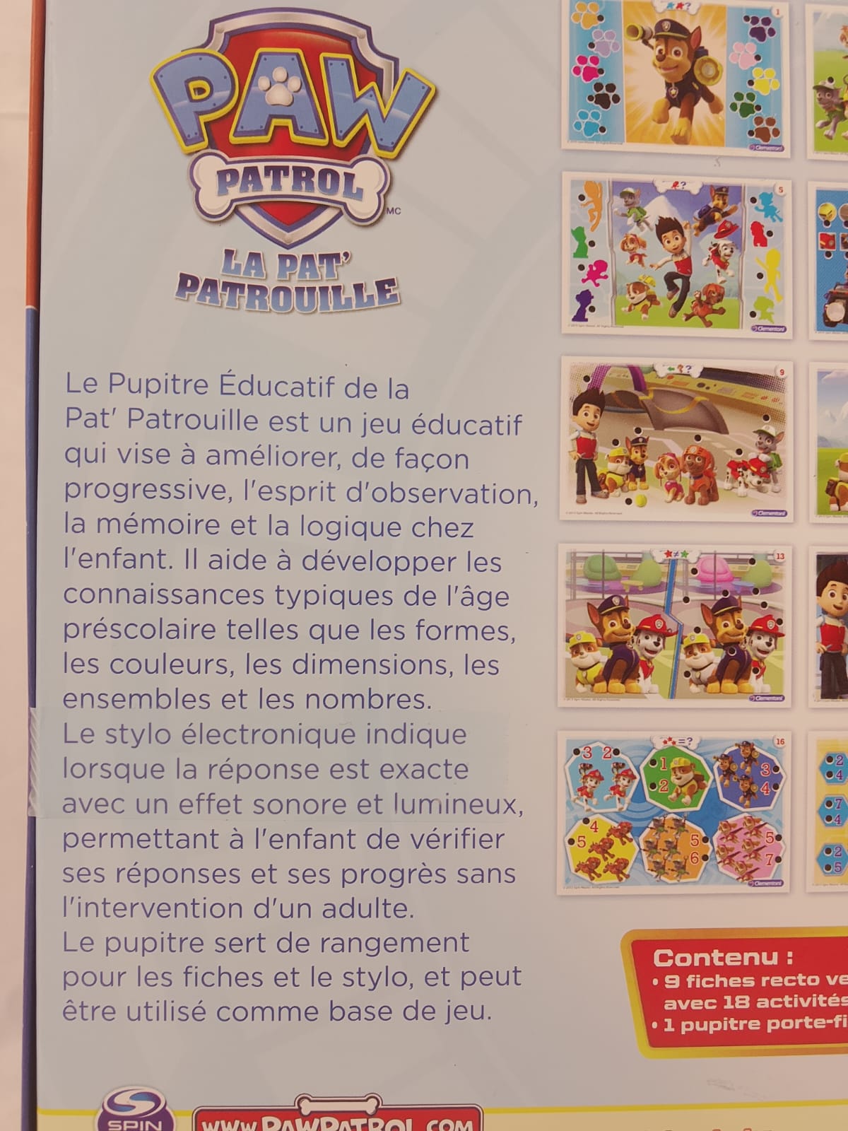 CLEMENTONI – PUPITRE EDUCATIF PAT’ PATROUILLE 🐾Nuovo