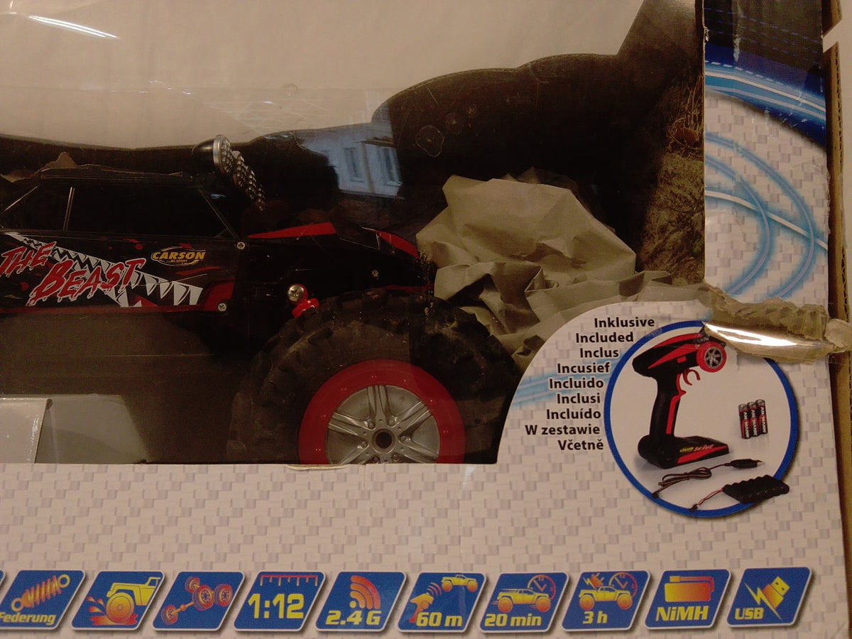 Carson The Beast 1:12 RC, 4WD, 2.4 GHz, modello anfibio per terra e acqua. Nuovo