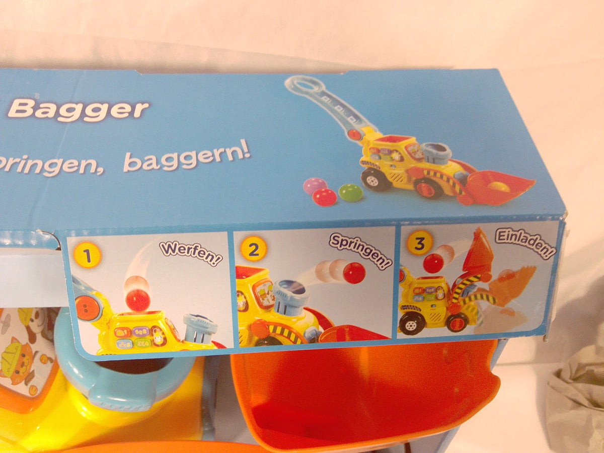 🚜 VTech Baby Ballspaß Bagger, giocattolo interattivo con palline, suoni e attività educative, per bambini da 12 a 36 mesi.Nuovo