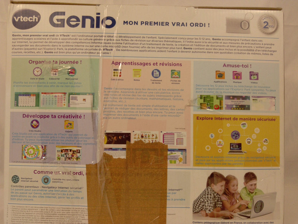 VTech Genio Mon Premier Vrai Ordi! Computer Portatile Educativo Bambini 5-12 Anni, 50+ Attività e Giochi, Wi-Fi, 8GB, Mouse – VERSIONE FRANCESE 🇫🇷NUOVO