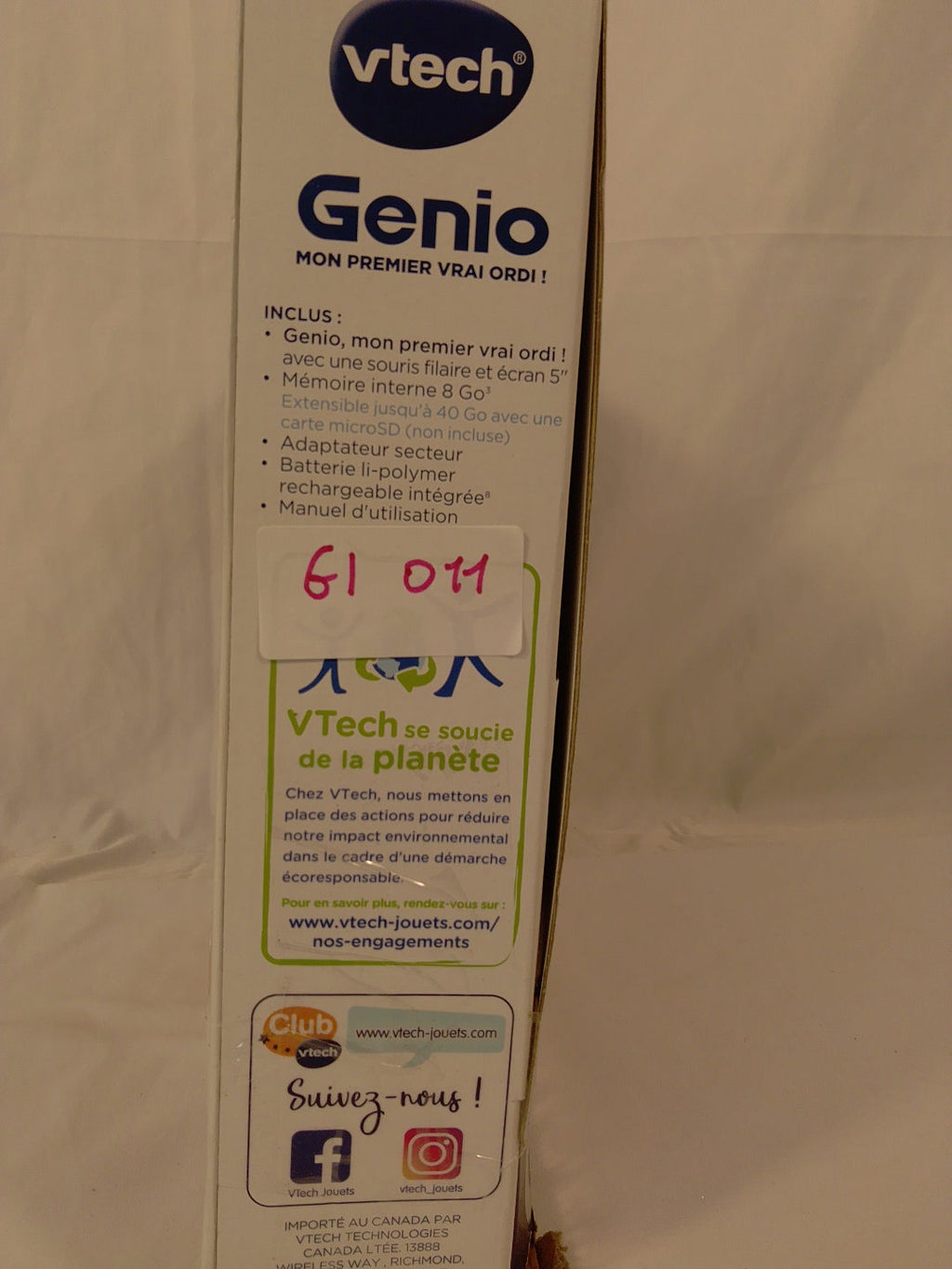 VTech Genio Mon Premier Vrai Ordi! Computer Portatile Educativo Bambini 5-12 Anni, 50+ Attività e Giochi, Wi-Fi, 8GB, Mouse – VERSIONE FRANCESE 🇫🇷NUOVO