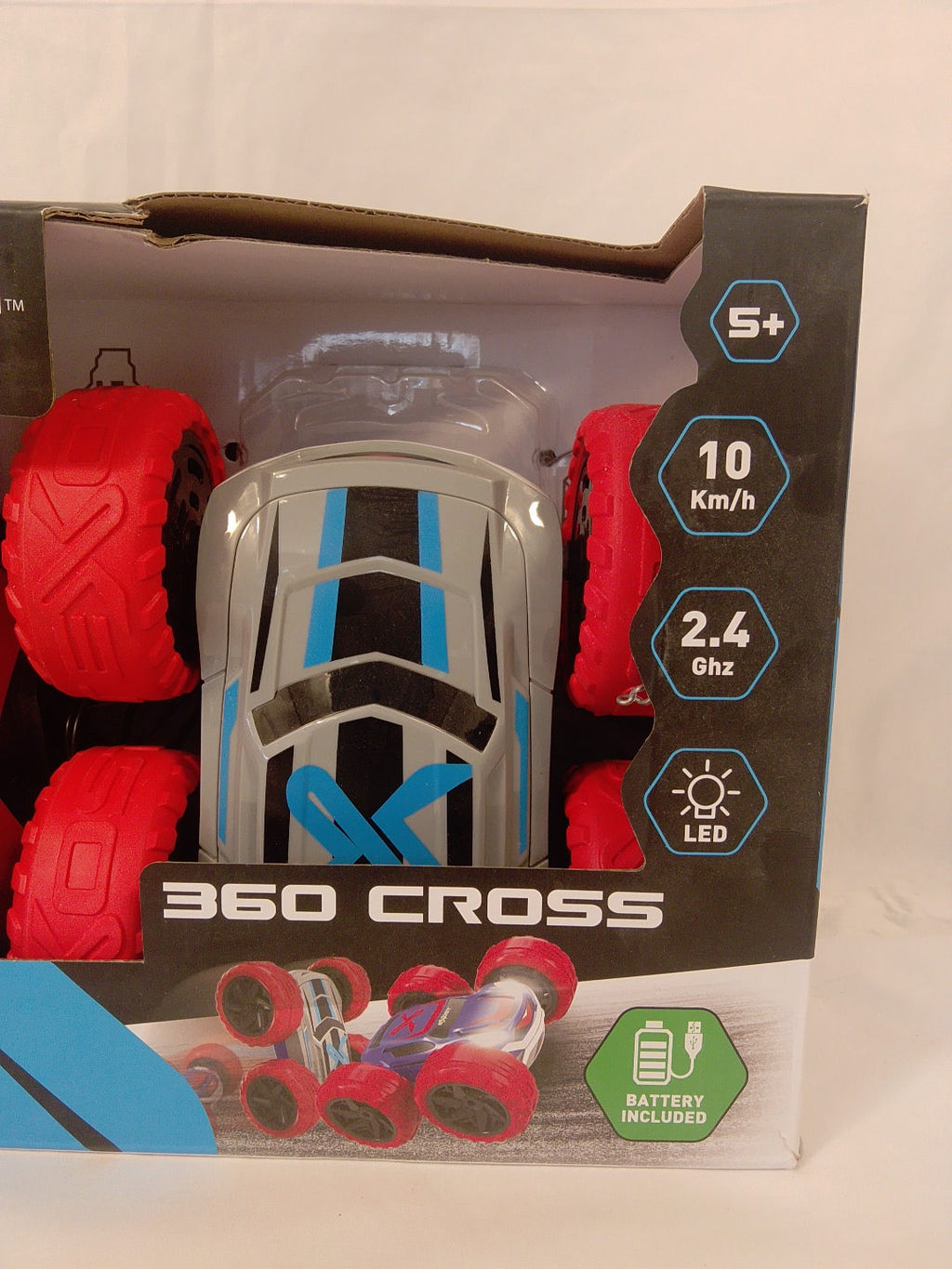 EXOST 360 CROSS Auto Radiocomandata 360° 2,4 GHz, Acrobazie 360°, Luci LED, Batteria Inclusa, 10 km/h, 5+ Anni Nuovo