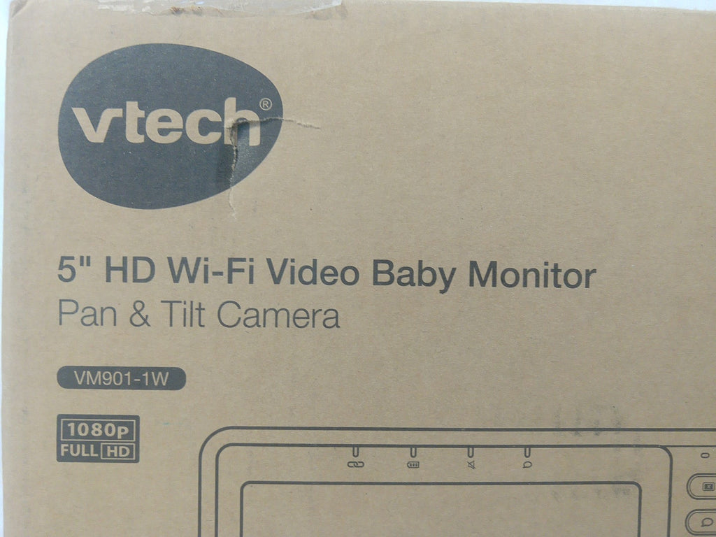 VTech VM901-1W Baby Monitor Video 5" HD Wi-Fi 1080p Pan &amp; Tilt Nuovo