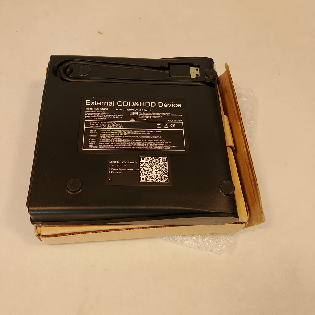 Masterizzatore DVD CD Esterno USB PC Laptop Mac LinuxCocopa BT638 Nuovo