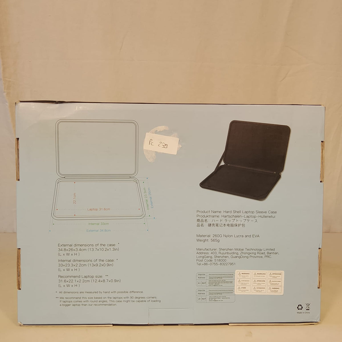 Custodia Rigida per PC Portatile Smatree Hard Shell Laptop Sleeve Case Nuova