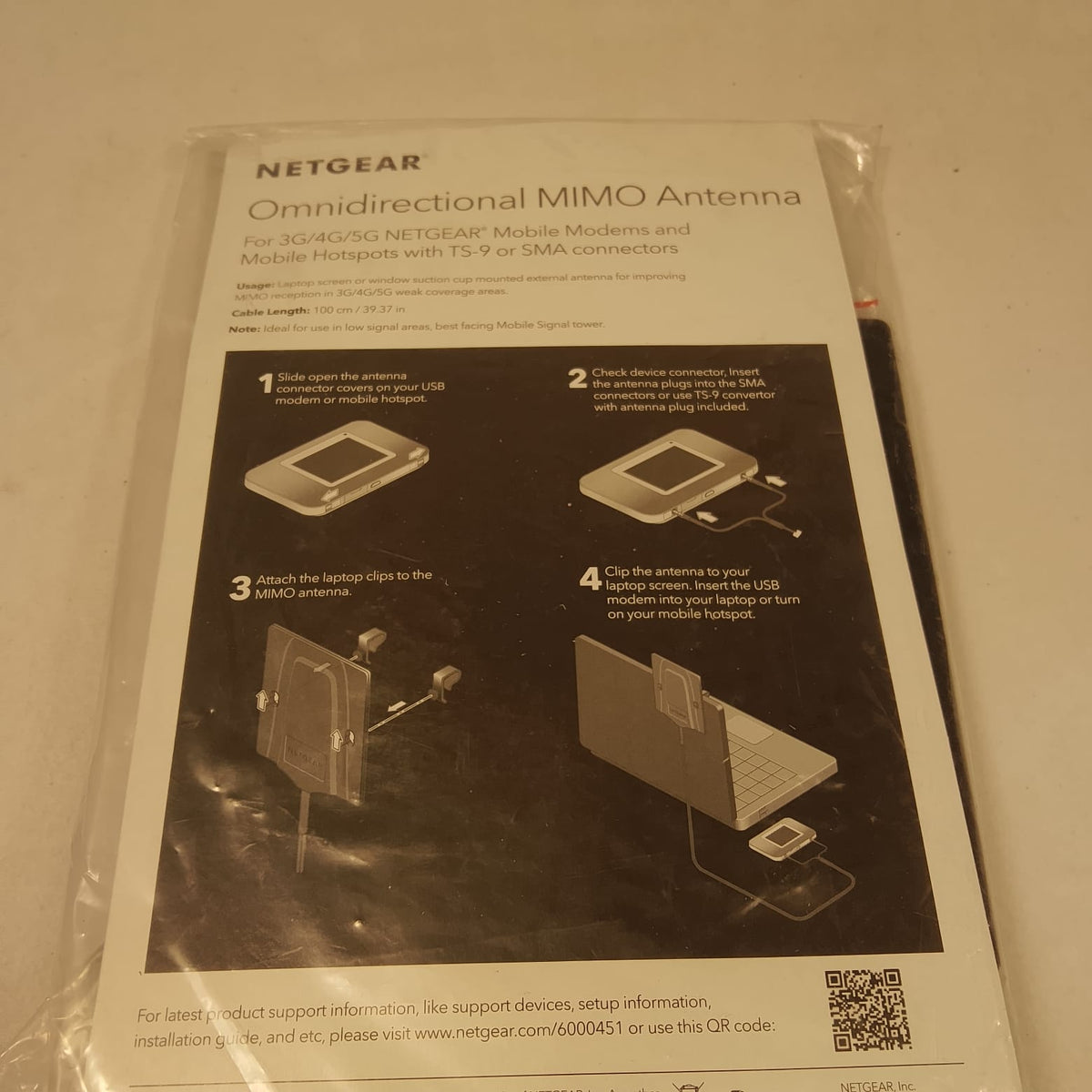 Antenna Onnidirezionale MIMO 3G/4G/5G per Modem e Hotspot (6000451)NETGEAR Nuova