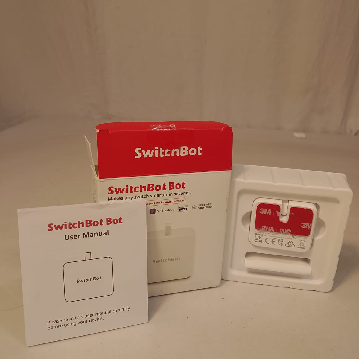 Pulsante Intelligente Smart Wireless Bluetooth Bianco SwitchBot Bot Nuovo