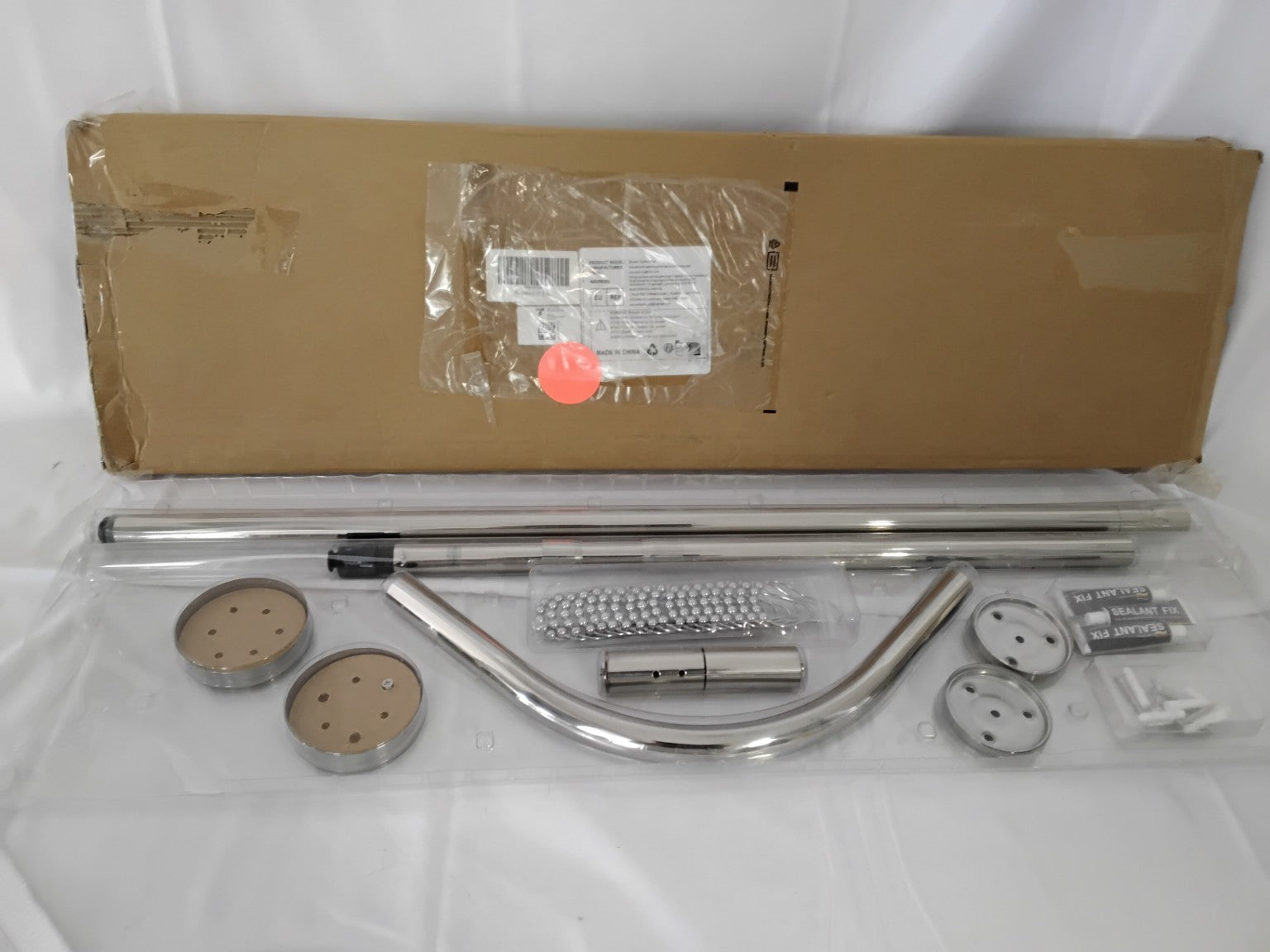 Bastone Angolare per Tenda Doccia a L Regolabile 70-100 × 110-170 cm | Acciaio Inox nuovo