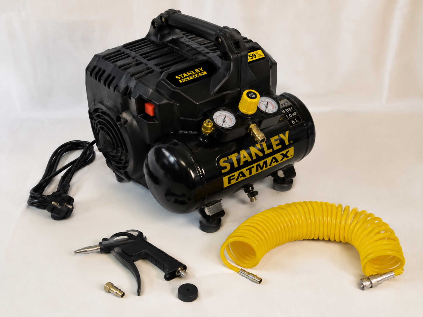 Stanley FATMAX Silent Air Compressor 6L 8 Bar 1 HP | Compressore Silenzioso | Nuovo
