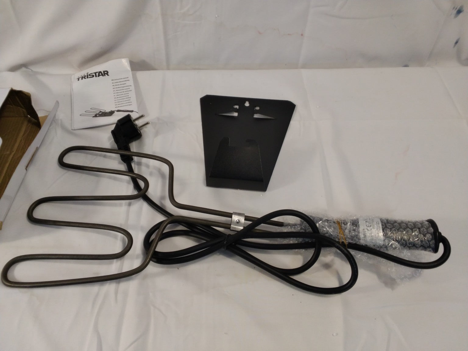 Tristar BQ-2819 Accenditore Elettrico per Barbecue 800W con Supporto da Parete | Nuovo
