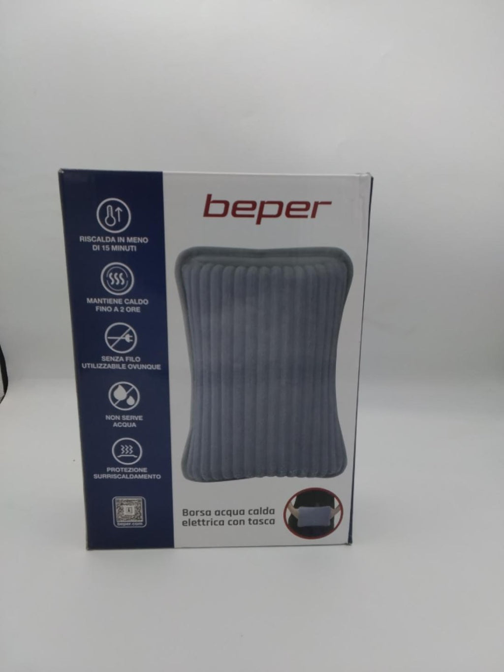 Beper Borsa Acqua Calda Elettrica con Tasca | Nuova