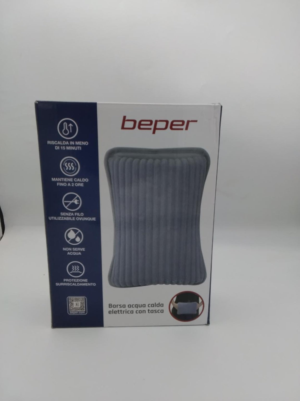 Beper Borsa Acqua Calda Elettrica con Tasca | Nuova