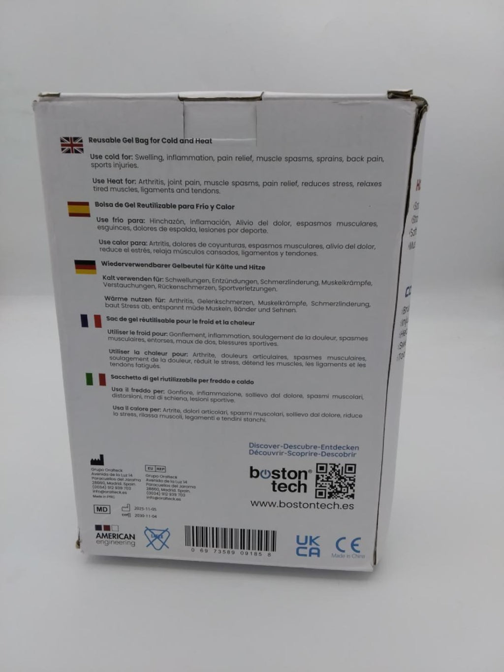 Boston Tech ME110 Remedy Hot &amp; Cold Gel Pack | Set 5 Compresse Gel Caldo/Freddo | Nuovo