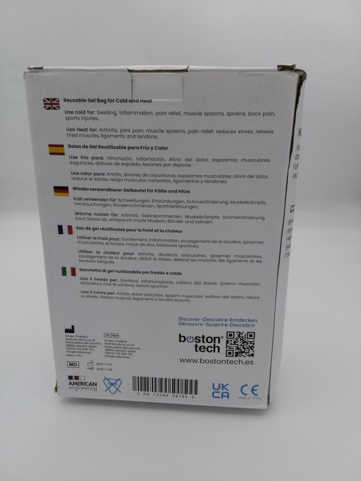 Boston Tech ME110 Remedy Hot &amp; Cold Gel Pack | Set 5 Compresse Gel Caldo/Freddo | Nuovo
