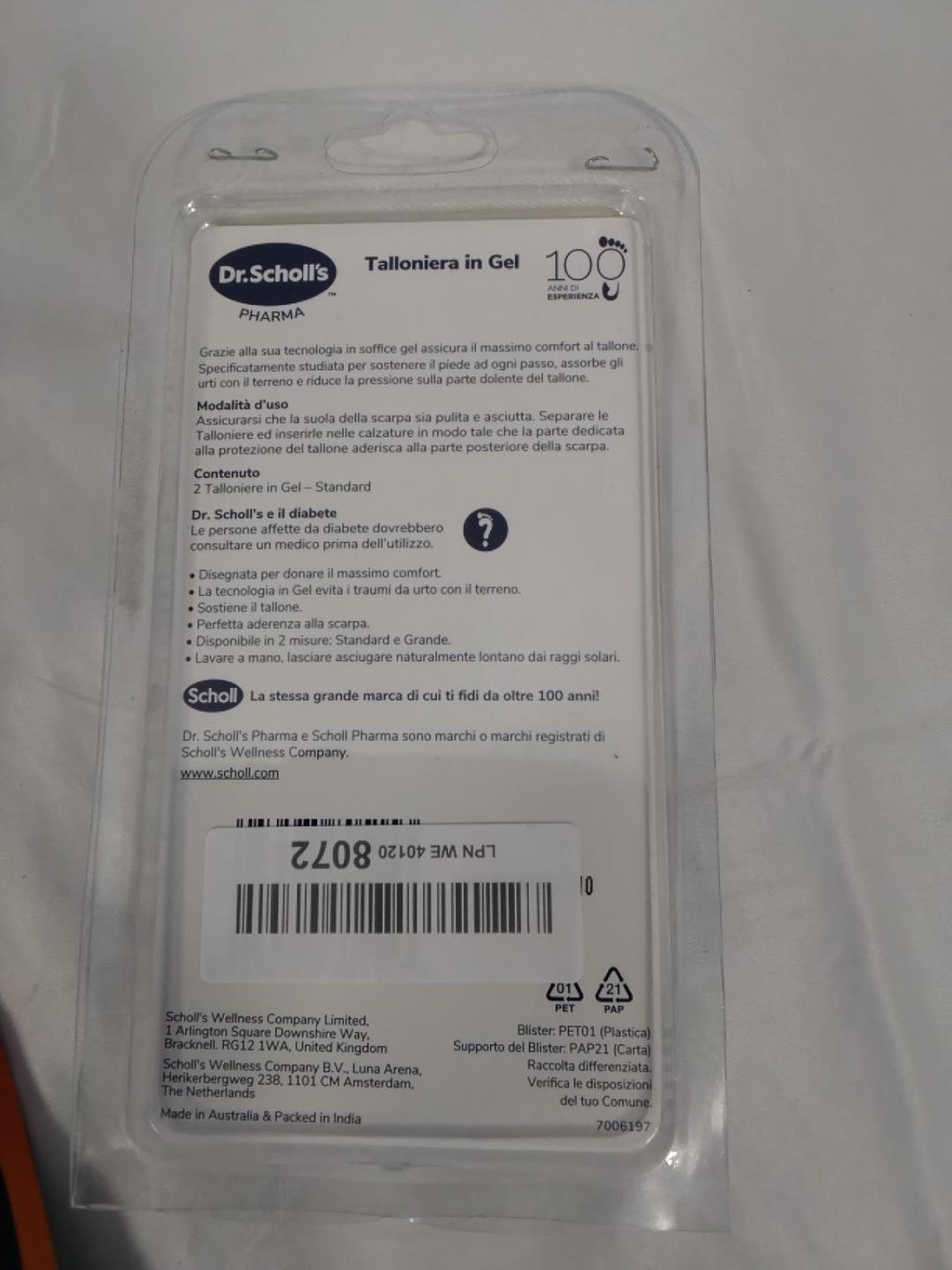 Dr. Scholl’s Advanced Series B Solette All-Day Relief Support Comfort + Talloniera in Gel Standard 41-46 | Nuovi