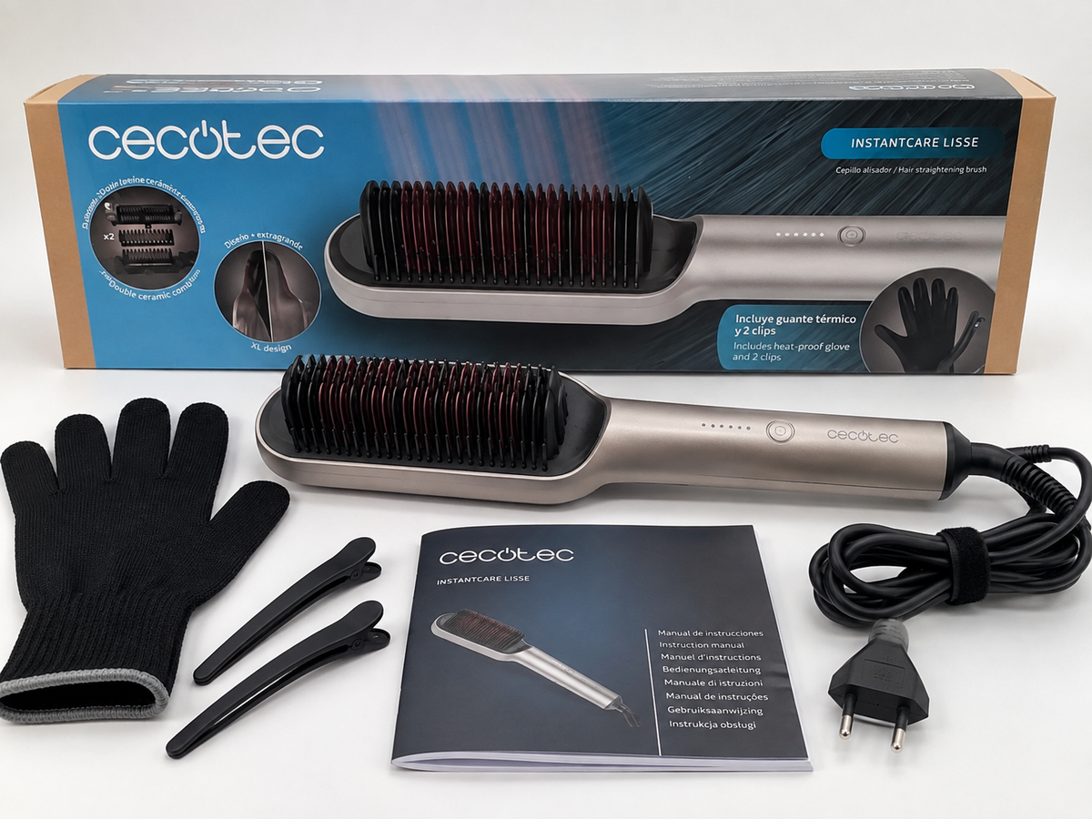💇‍♀️ CECOTEC INSTANTCARE LISSE, SPAZZOLA LISCIANTE PER CAPELLI, 2 IN 1, XL, NUOVA