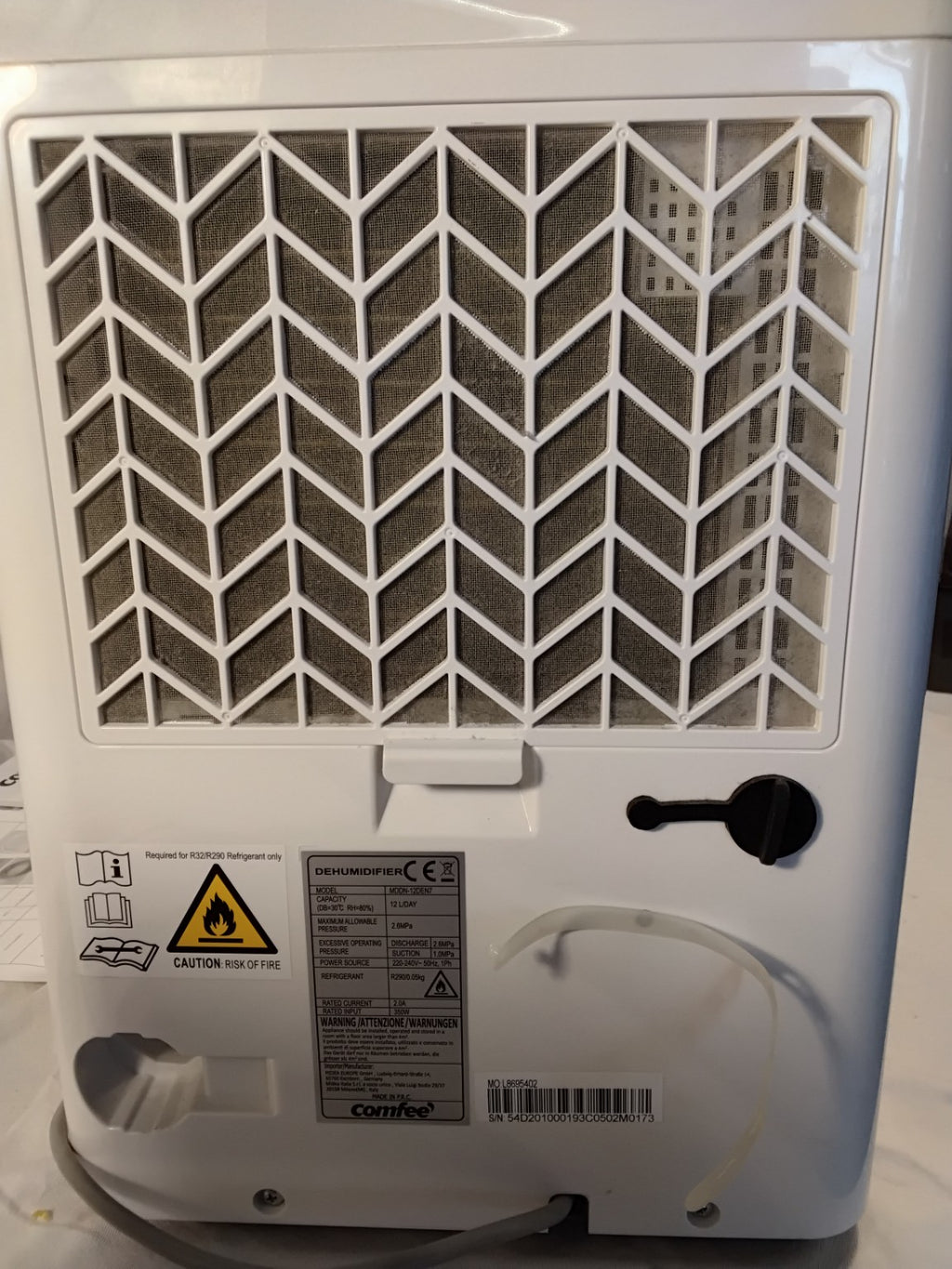 Comfee MDDN-12DEN7 Deumidificatore 12 L/24h | Display Digitale | Scarico Continuo come nuovo