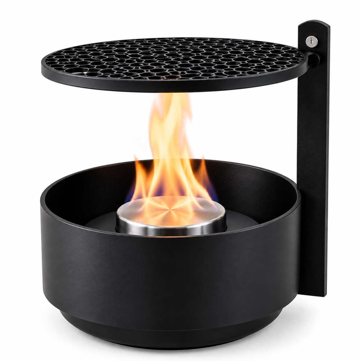🔥 RISINGER ZMJ01, CAMINO DA TAVOLO A BIOETANOLO, NERO, ACCIAIO INOX, NUOVO