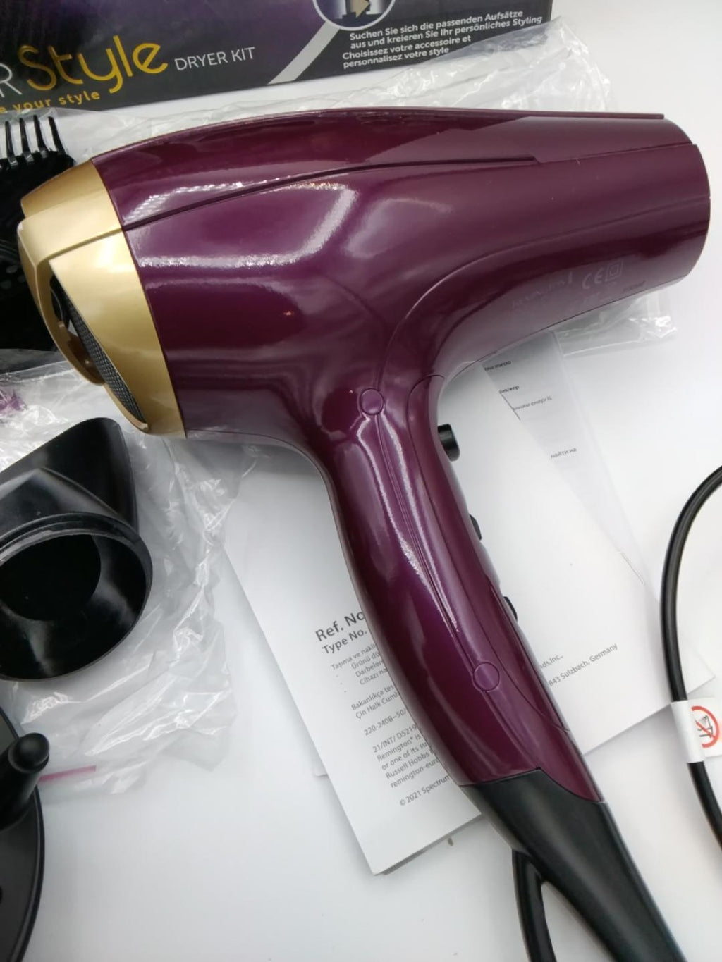 Remington Your Style Dryer Kit D5219 | Asciugacapelli con Diffusore e Accessori | Pari al Nuovo
