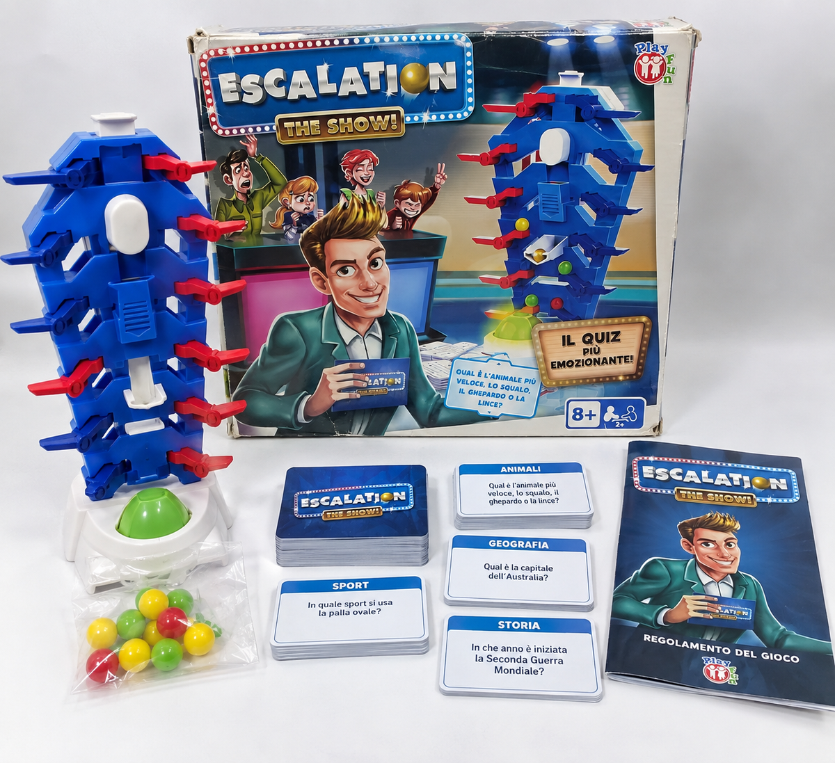 🎲 ESCALATION THE SHOW PLAY FUN, GIOCO DA TAVOLO QUIZ, 8+ ANNI, IMC TOYS, NUOVO