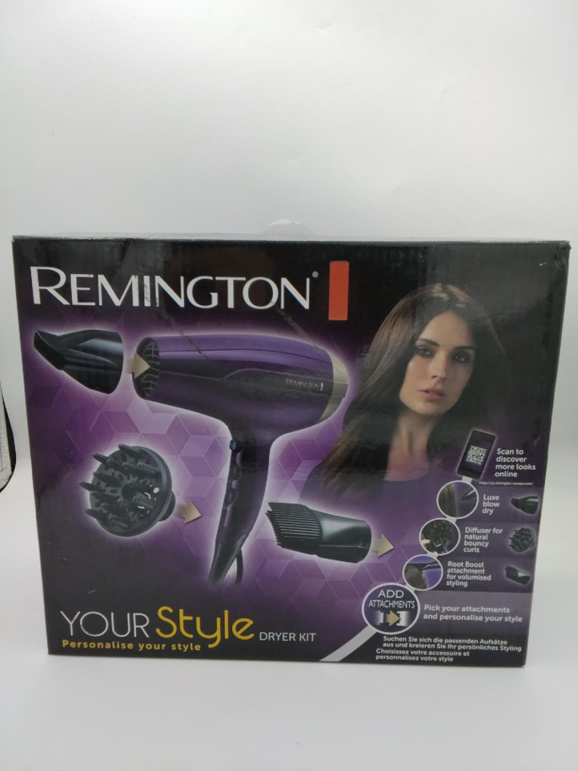 Remington Your Style Dryer Kit D5219 | Asciugacapelli con Diffusore e Accessori | Pari al Nuovo
