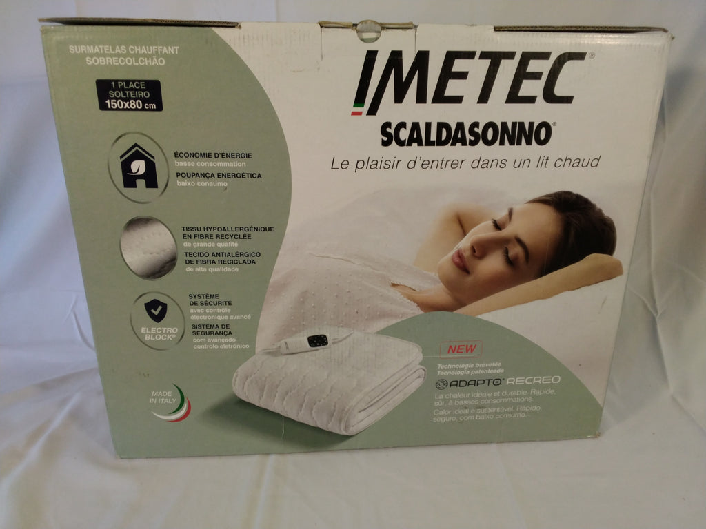 IMETEC Scaldasonno Adapto Recreo Singolo 150 × 80 cm | 6 Temperature | Timer | Nuovo