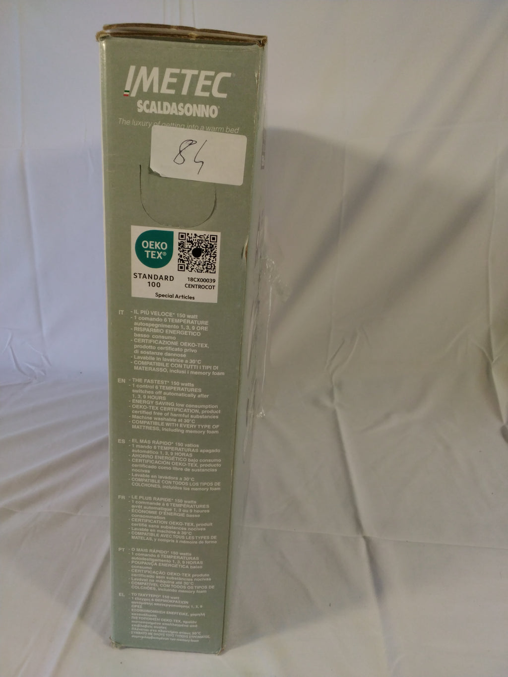 IMETEC Scaldasonno Adapto Recreo Singolo 150 × 80 cm | 6 Temperature | Timer | Nuovo