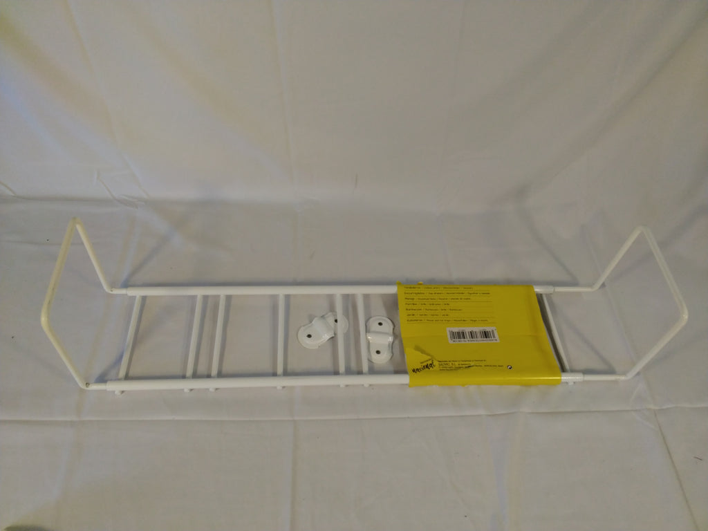 Sauvic Supporto Portavasi Estensibile da Finestra 70–100 cm in Metallo Bianco | Nuovo con Piccole Imperfezioni