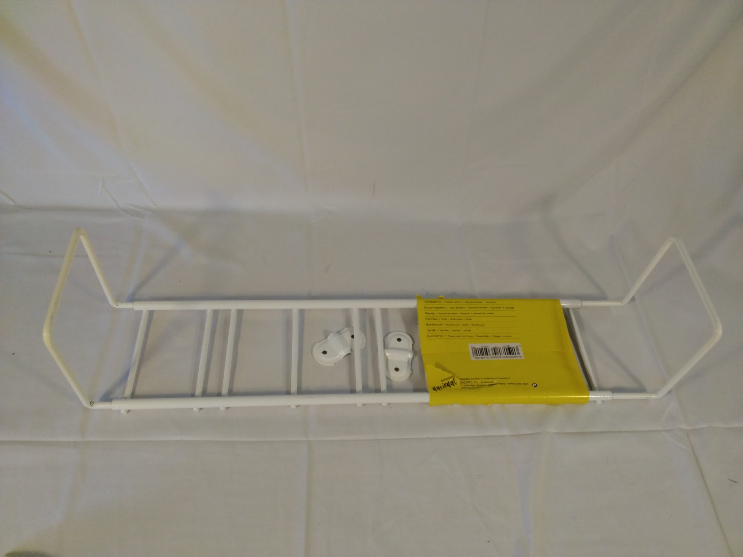 Sauvic Supporto Portavasi Estensibile da Finestra 70–100 cm in Metallo Bianco | Nuovo con Piccole Imperfezioni