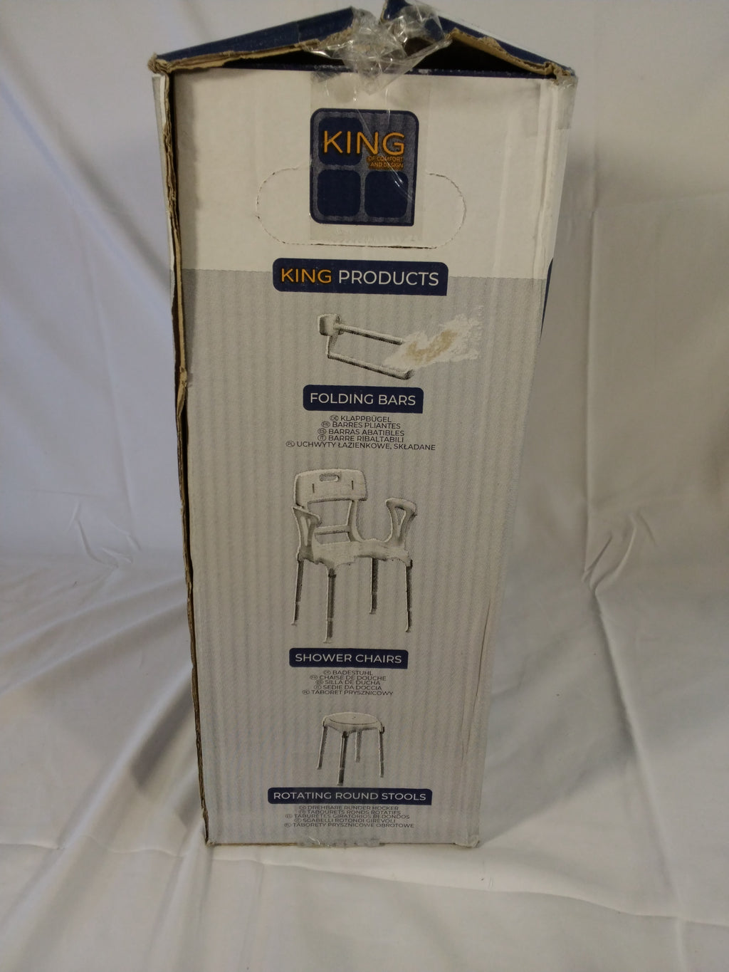 KING Rialzo WC 15 cm senza coperchio – Sedile rialzato per anziani e persone con mobilità ridotta /nuovo