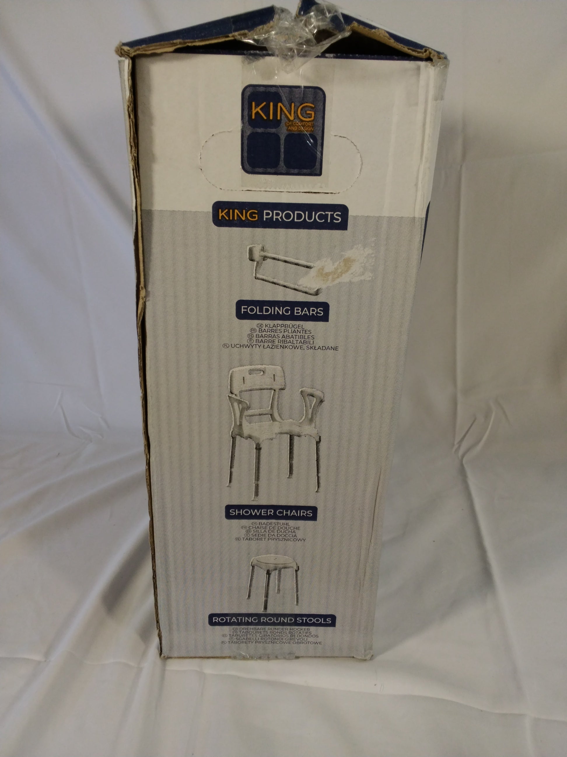 KING Rialzo WC 15 cm senza coperchio – Sedile rialzato per anziani e persone con mobilità ridotta /nuovo