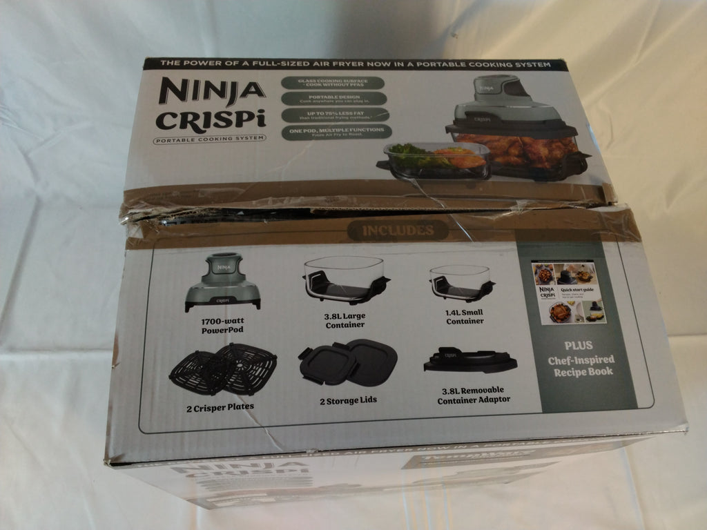 Ninja CRISPi Portable Cooking System 4 in 1 | Friggitrice ad Aria in Vetro | Nuova