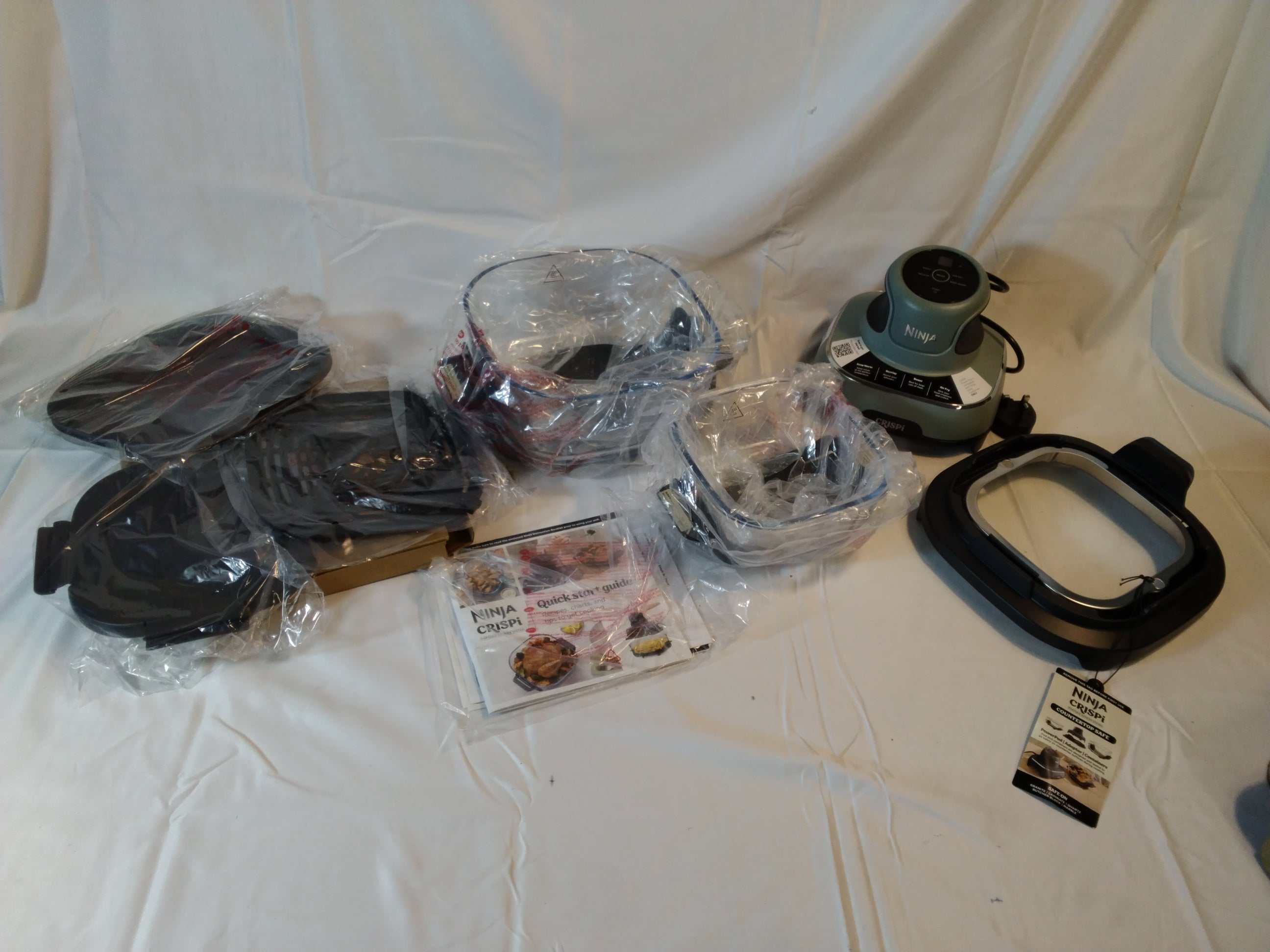 Ninja CRISPi Portable Cooking System 4 in 1 | Friggitrice ad Aria in Vetro | Nuova