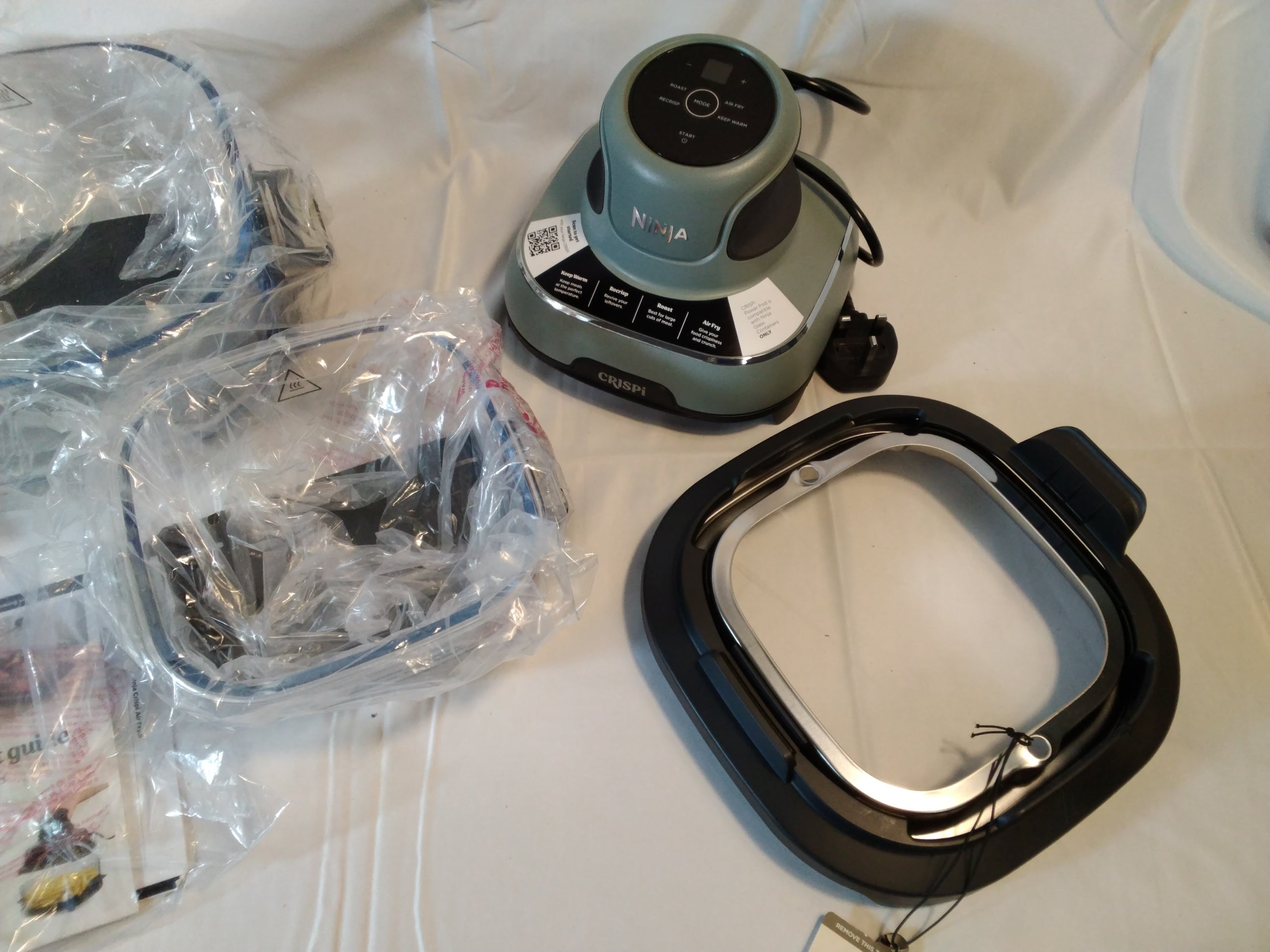 Ninja CRISPi Portable Cooking System 4 in 1 | Friggitrice ad Aria in Vetro | Nuova