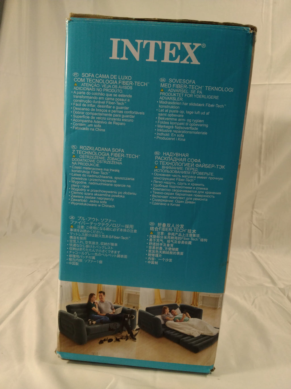Intex Divano Letto Gonfiabile Pull-Out Fiber-Tech 203×231×66 cm | Nuovo