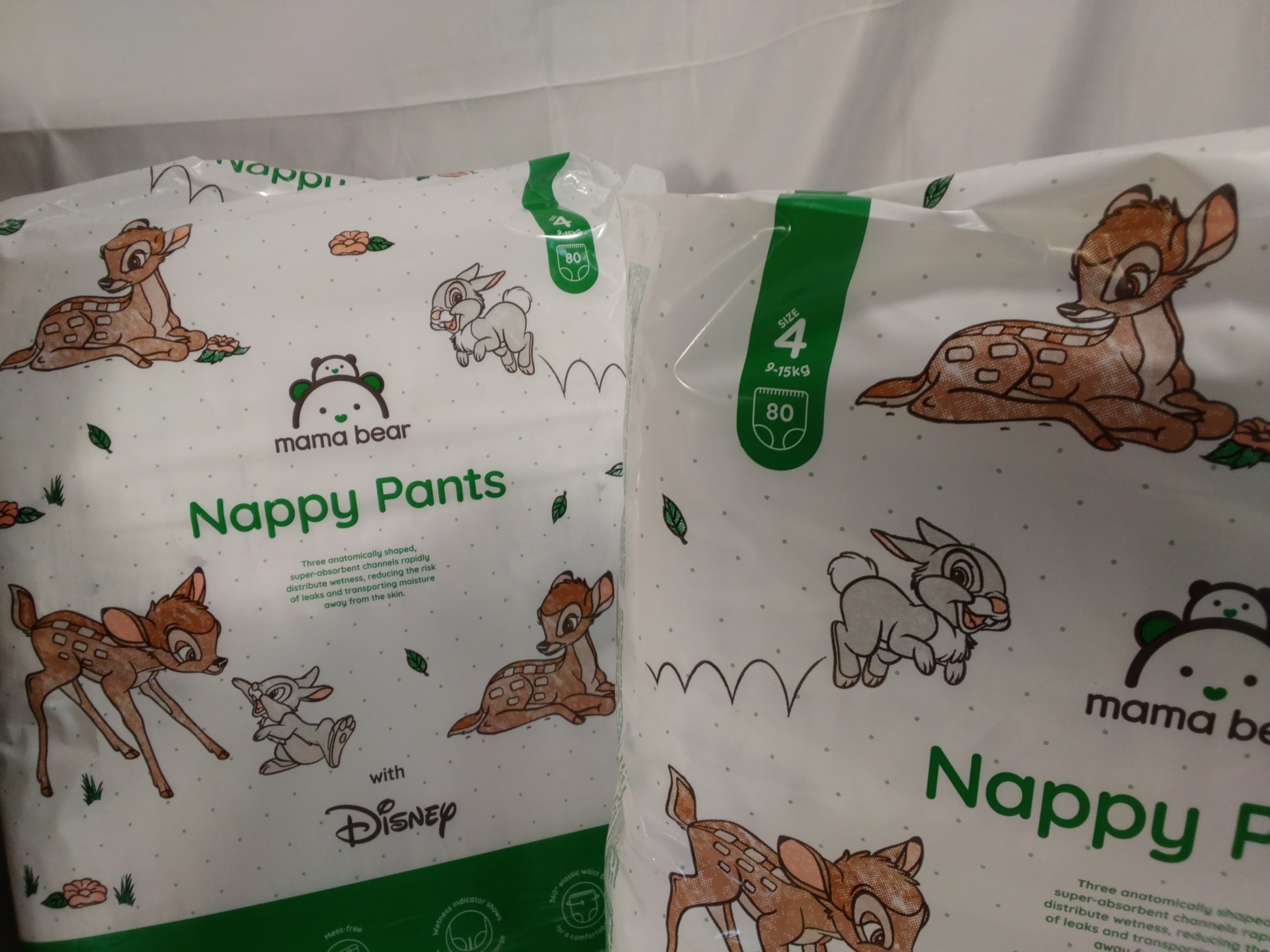 Mama Bear Nappy Pants Disney | Taglia 4 (9-15 kg) | Confezione da 2 x 80 = 160 Pannolini | Nuovi