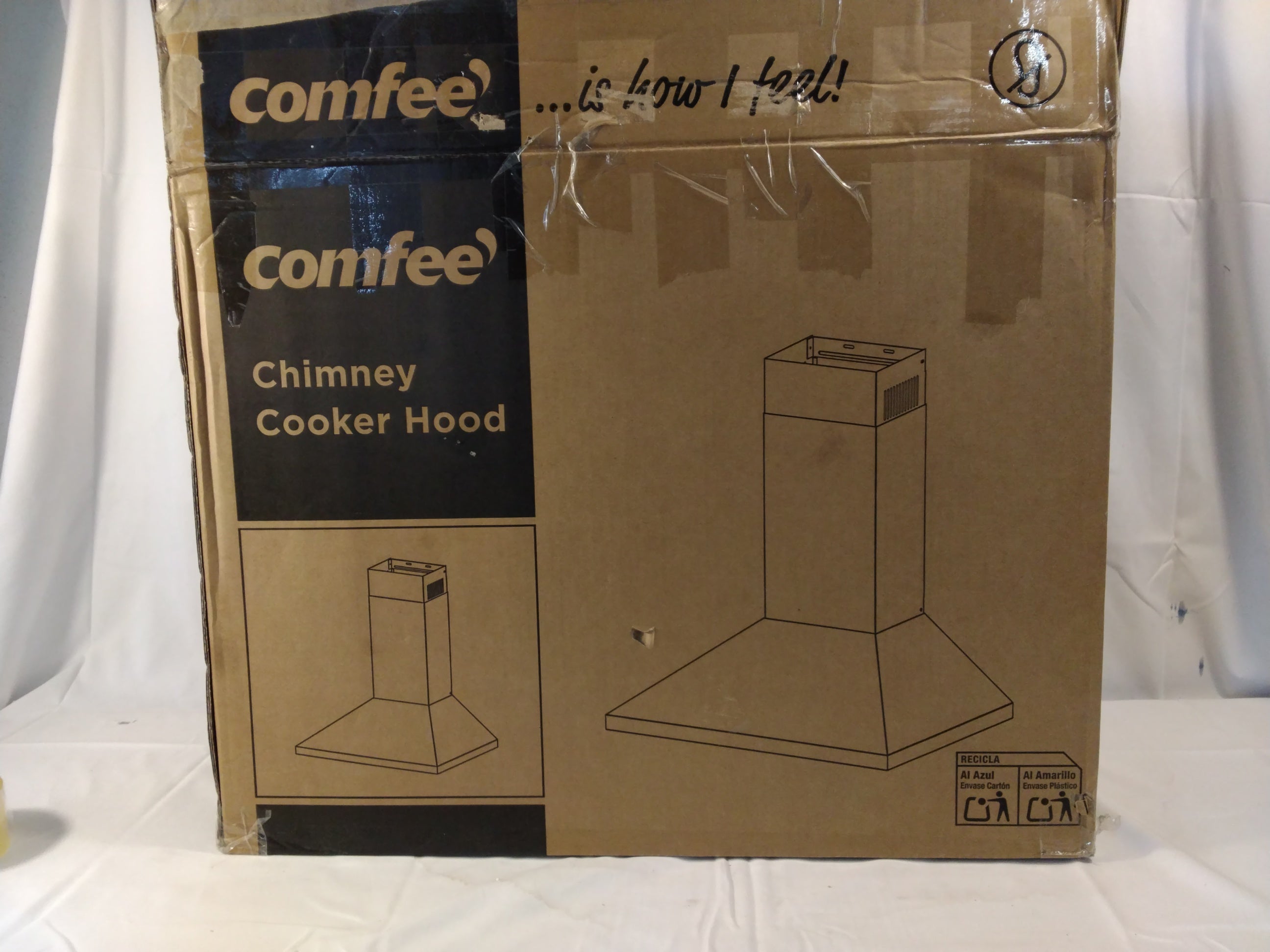 Comfee Cappa Aspirante Piramidale 60 cm in Acciaio Inox | 3 Velocità | LED | Nuova