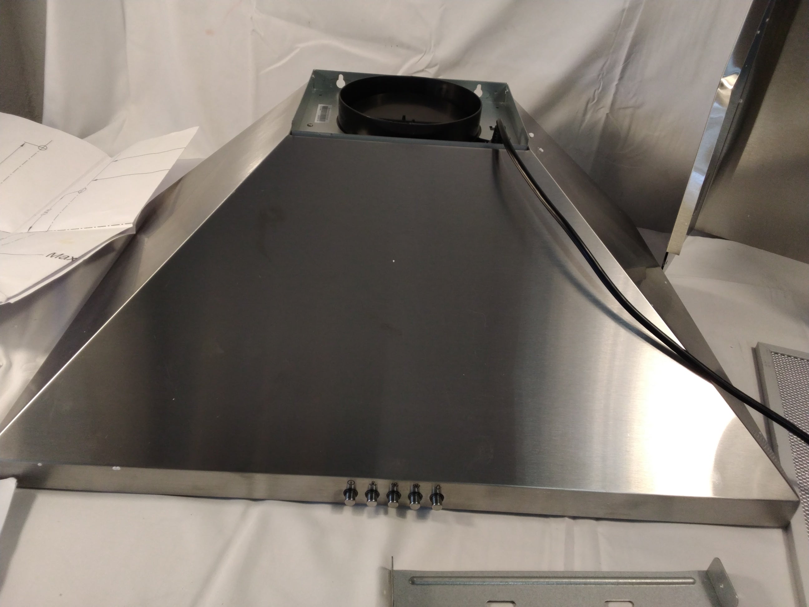 Comfee Cappa Aspirante Piramidale 60 cm in Acciaio Inox | 3 Velocità | LED | Nuova