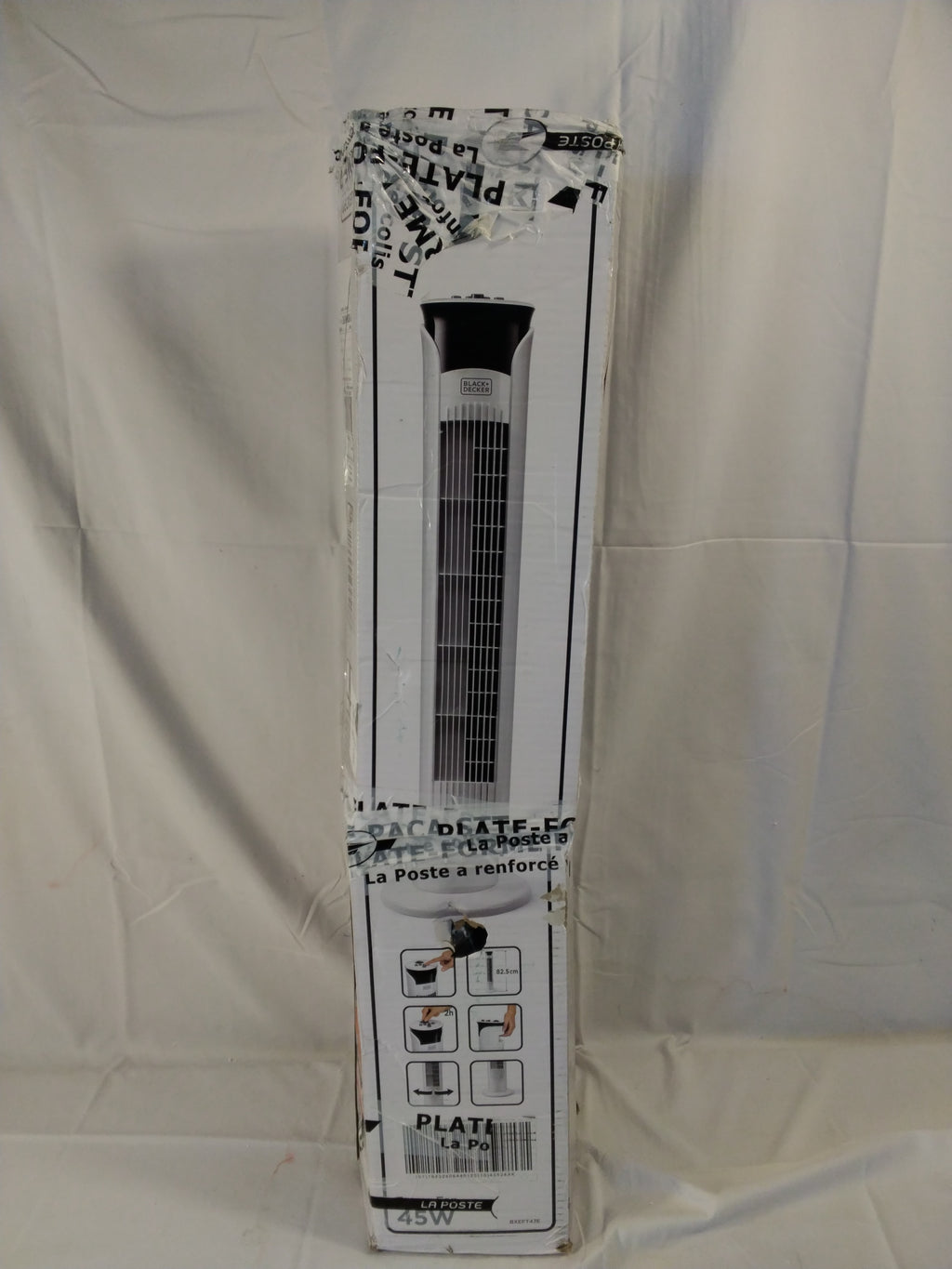 BLACK+DECKER BXEFT47E Ventilatore a Torre Oscillante 81 cm | 45 W | 3 Velocità | Timer | Nuovo