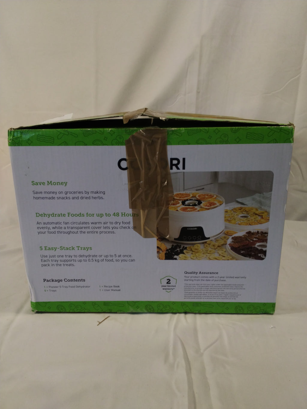 COSORI Pioneer CFD-N051-W Essiccatore Alimentare Digitale 5 Ripiani | 350 W | Timer 48 h | Nuovo