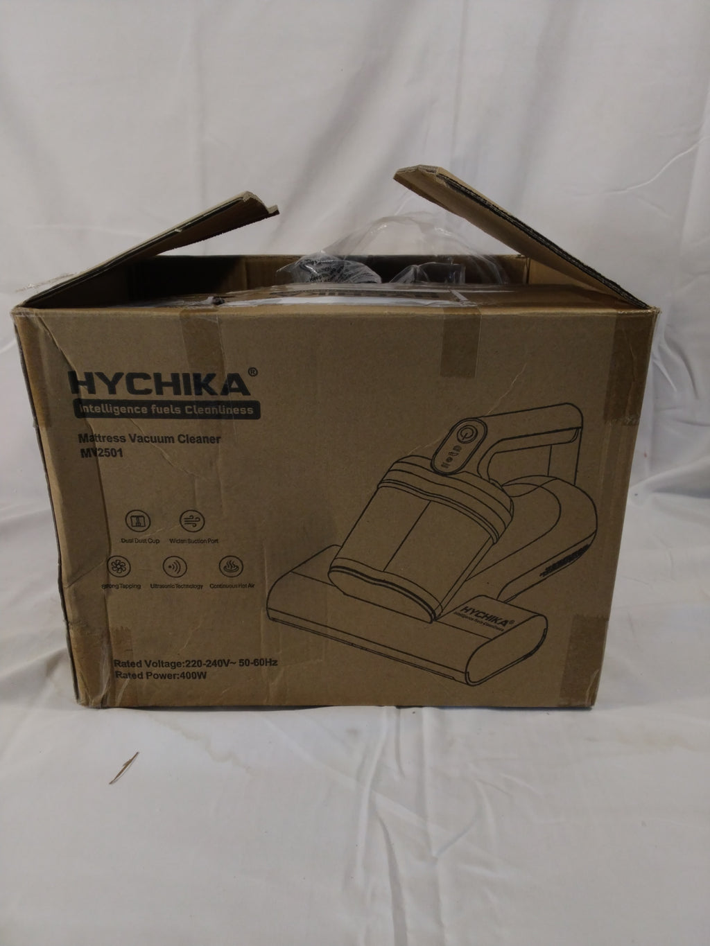 HYCHIKA MV2501 Aspirapolvere Antiacaro per Materassi 400W | UV-C | Ultrasuoni | Aria Calda | 16 kPa | Nuovo