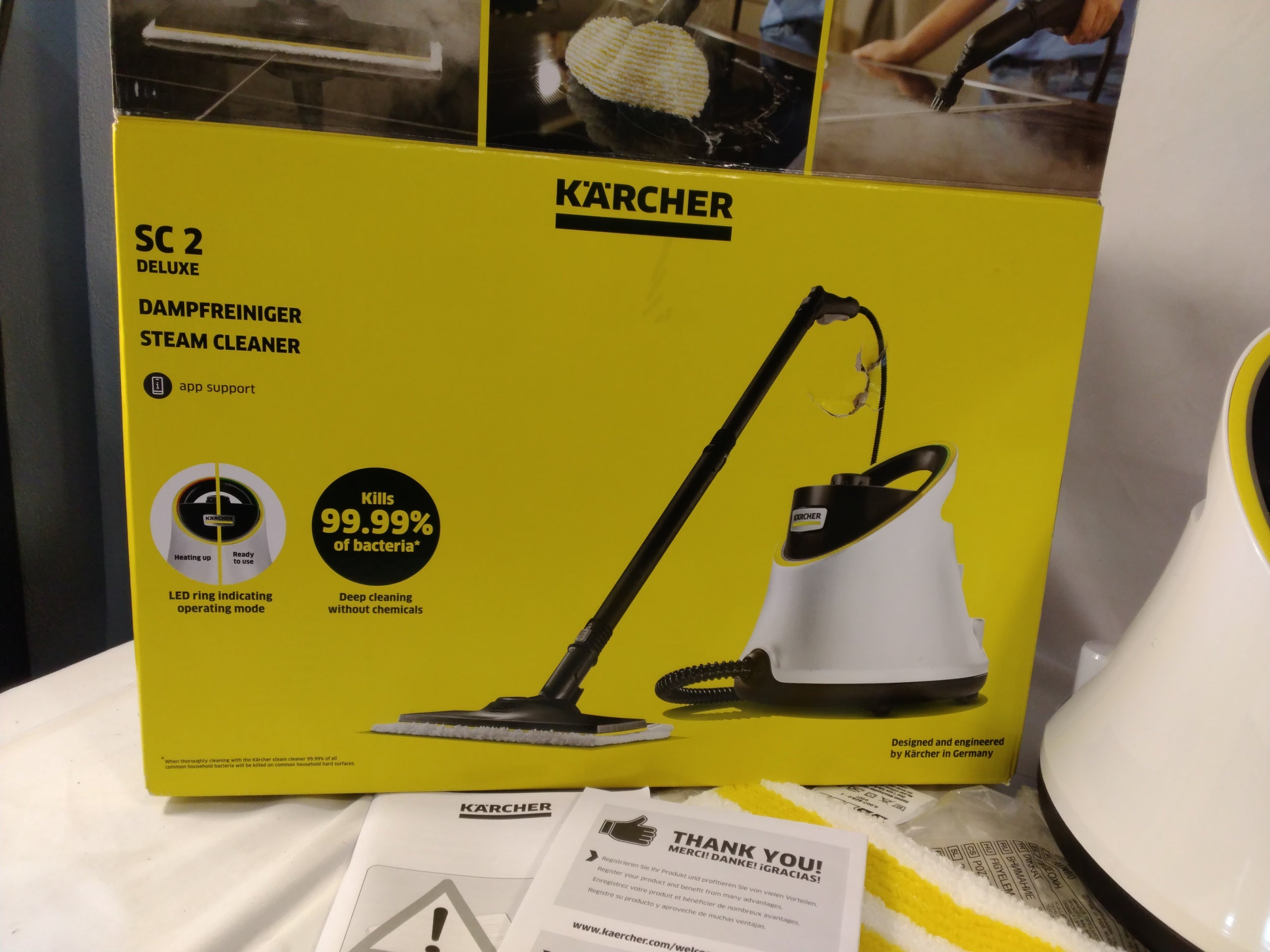 Kärcher SC 2 Deluxe Pulitore a Vapore 1500 W con Kit Pulizia Pavimenti EasyFix | Completo di Accessori nuovo