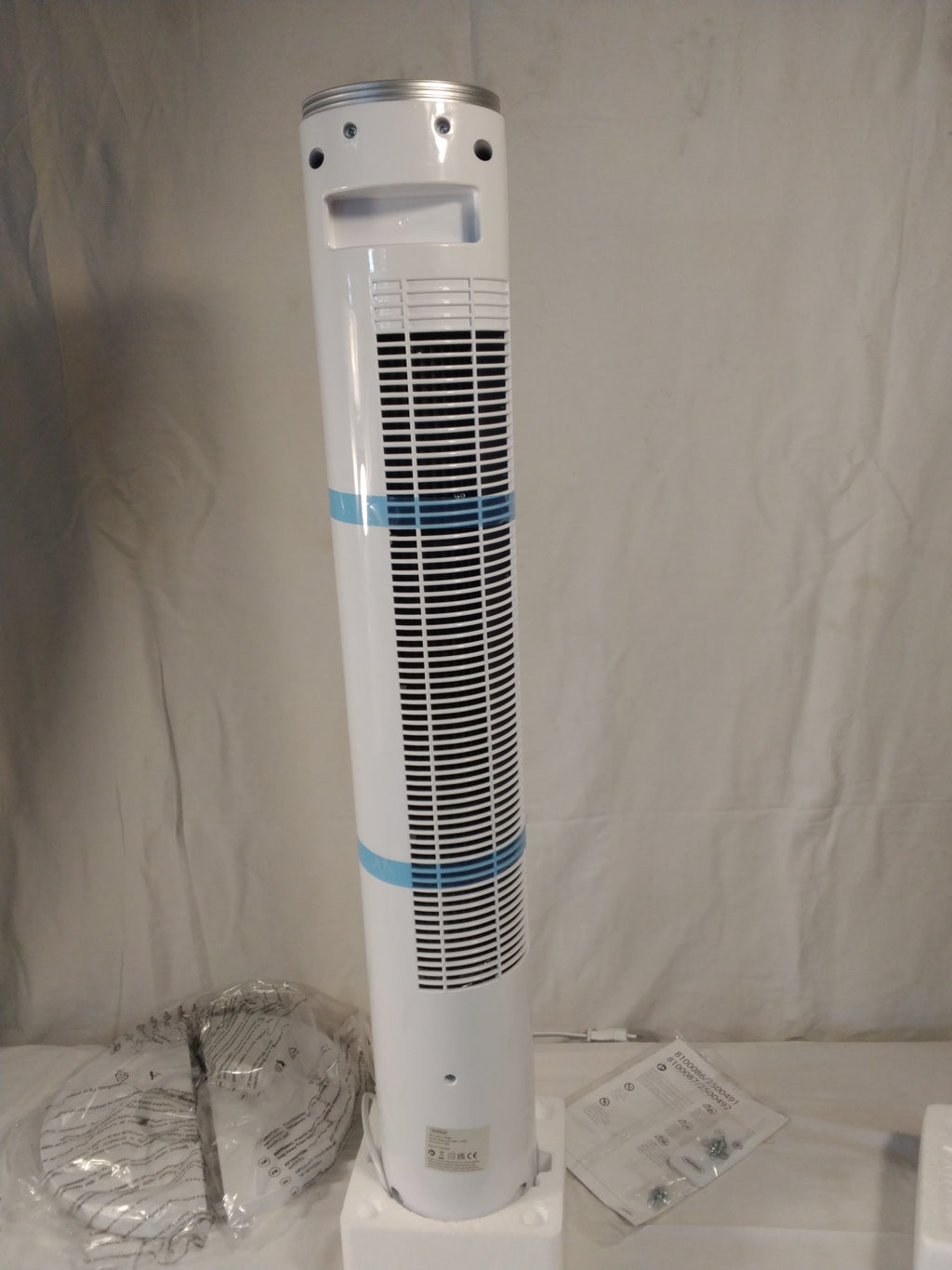 VonHaus Ventilatore a Torre Oscillante con Telecomando | Timer | 3 Velocità | Bianco nuovo