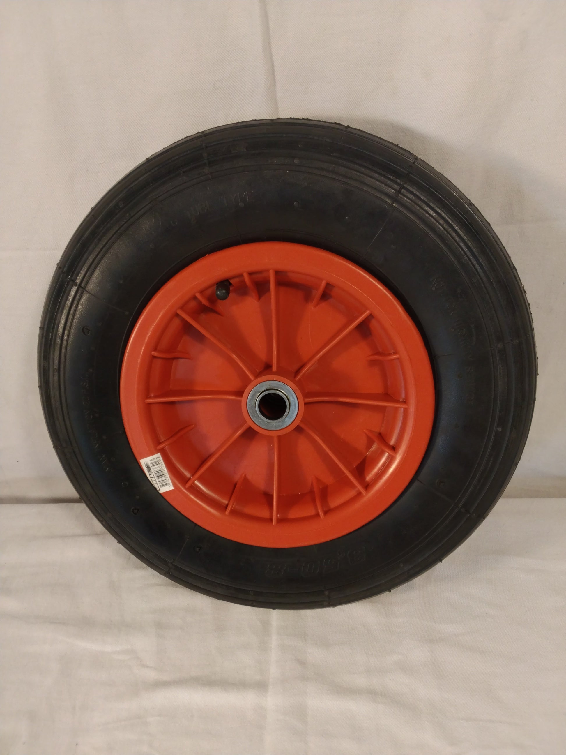 Ruota Pneumatica 3.50-8 con Cerchio in Plastica e Cuscinetto | Carriola Carrello da Giardino nuova